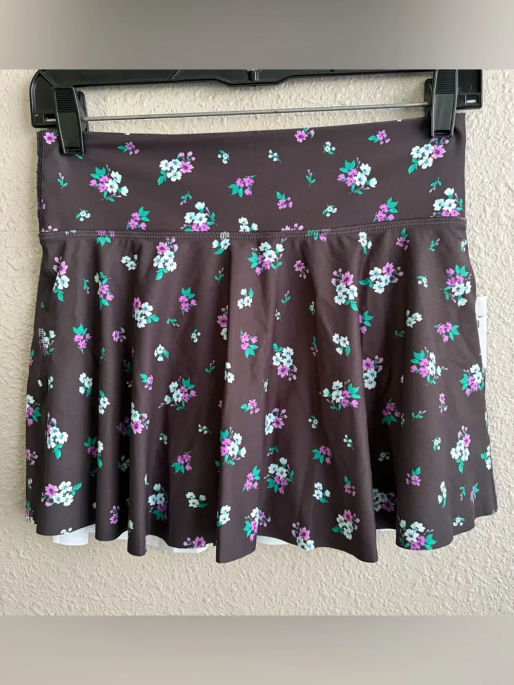NEW‎ Girls Plus Old Navy Black Floral High-Waisted PowerSoft Skort 10-12 - NWT